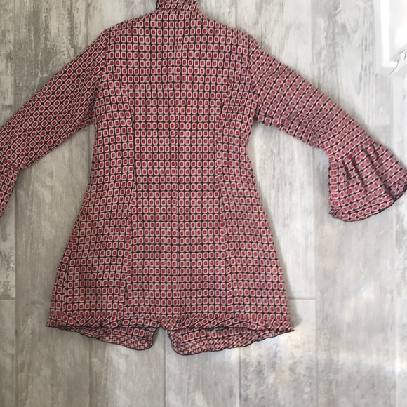 Maestro Black & Red lightweight button up coat SZS - Picture 7 of 7